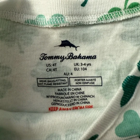 Tommy Bahama kids shamrock pajamas - Picture 2 of 2